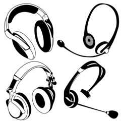 headphone black icons