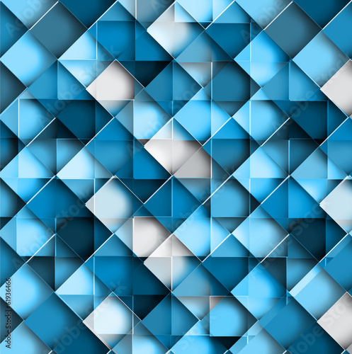 Obraz na płótnie canvas czteroczęściowy "tetraptyk" Mozaiki bez szwu niebieski kolorowy wzór geometryczny tekstur powtarzanych