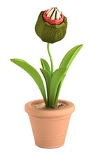 Realistic 3d Render Of Carnivorous Plant