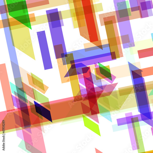 Naklejka na szybę Abstract geometric shape, color background