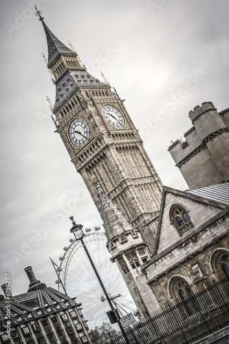 Obraz na płótnie canvas dwuczęściowy "dyptyk" Big ben, londyn