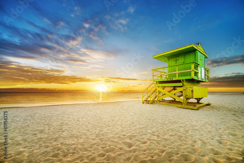 Fotoboard na płycie Miami South Beach sunrise