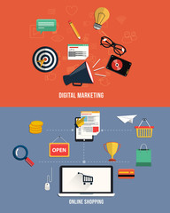 Wall Mural - set of business working elements