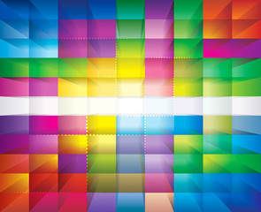 Aufkleber - Abstract colorful transparency mosaic background.