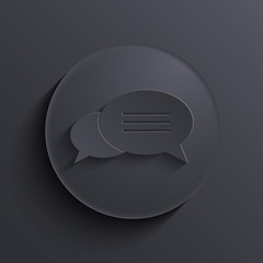 Wall Mural - vector modern dark circle icon. eps10