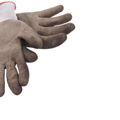 Wall Mural - Work gloves isolated on a white