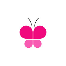 Pink Butterfly Business Logo