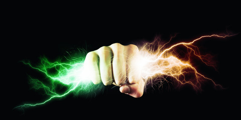 Wall Mural - power in hands