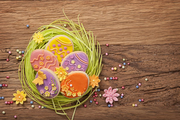 Poster - Colorful easter cookies