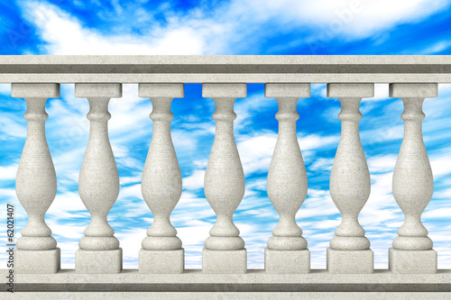 Board z aluminiowym obramowaniem Balustradowe filary