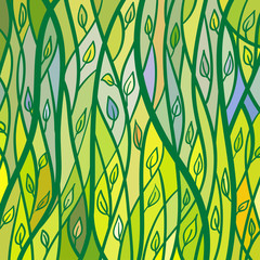 Poster - Pattern with Leaves
