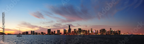 Fotoboard na płycie Scena nocna miami