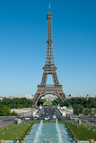 Fototapeta Boho - Trocadero fountains, Eiffel Tower and Champ de Mars