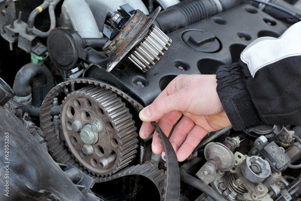 Car Timing Belt >> Valokuva Service Car Mechanic Replace Timing Belt At Car Timing Belt >> Valokuva Service Car Mechanic Replace Timing Belt At