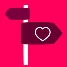 Street Sign With A  Heart.