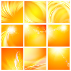set of nine abstract backgrounds.