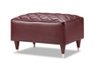 LEATHER PADDED FOOT STOOL OTTOMAN