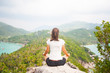 © Nastya Tepikina - Yoga meditation in lotus pose by woman