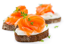 Canapes With Salmon