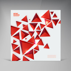 Wall Mural - vector triangle. abstract background card and shadow