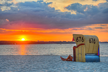 Wall Mural - Strandkorb