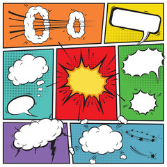 Wall Mural - Comic speech bubbles