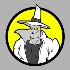 Sticker - Mystery man icon