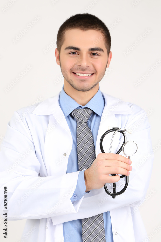 Male Doctor isolated on white background