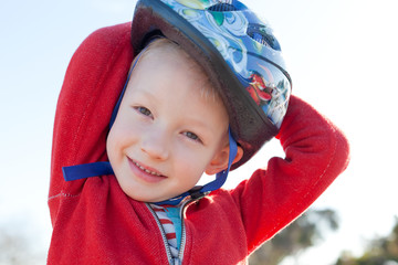 Canvas Print - boy in helmet