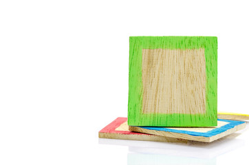 green wooden frame