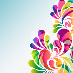Wall Mural - abstract colorful arc-drop background.