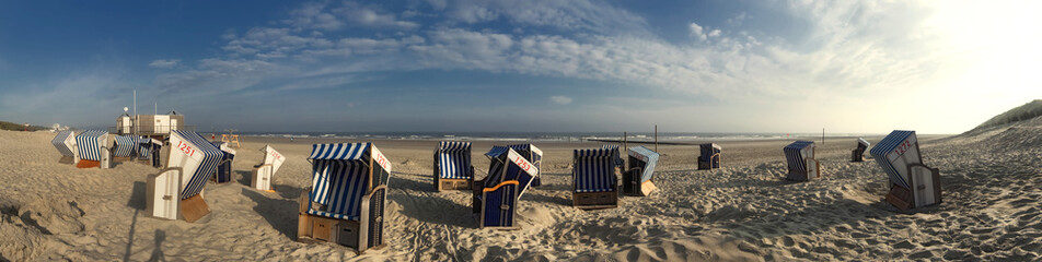 Fototapete - Norderney Panorama am Strand