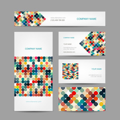 Sticker - Set of abstract creative business cards design