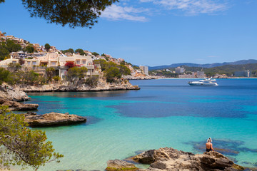 Canvas Print - Cala Fornells View in Paguera, Majorca