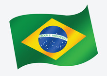 Brazil Map And Flag Theme Idea Design