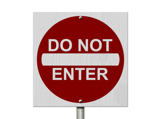 Wall Mural - Do Not Enter Sign