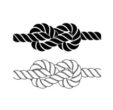 Rope Knot On A White Background