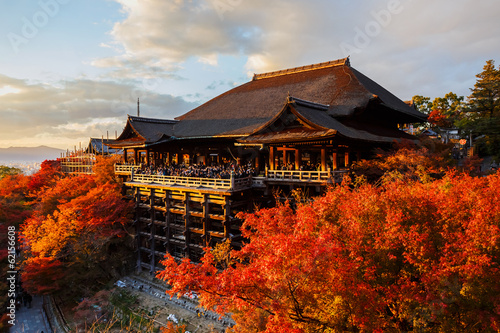 Naklejka samoprzylepna Świątynia kiyomizu-dera w Kioto