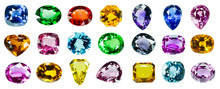 Bright Gems On A White Background