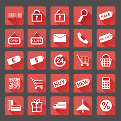Poster - Shopping icons