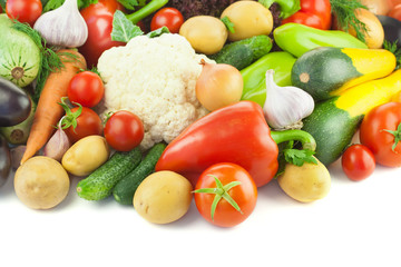  Organic Different Vegetables /  on white background