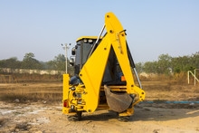 Backhoe Loader Also Called Loader Backhoe Or Digger. That Consist Of Shovel For Excavators And Tractors Equipment.  Use For Working In Construction And Agriculture Industry.