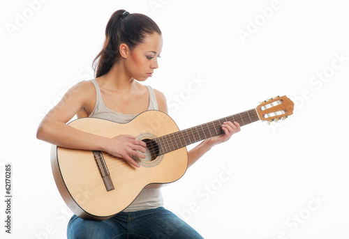 Frau Spielt Gitarre Buy This Stock Photo And Explore Similar Images At Adobe Stock Adobe Stock