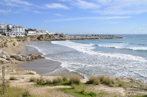 Board z aluminiowym obramowaniem Plaża Sitges