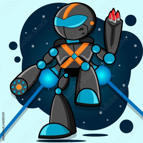 Board z aluminiowym obramowaniem Obcy robot