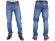 © demidoff - men in jeans trousers on white background back and front views
