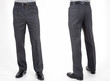 men in trousers on white background back and front views