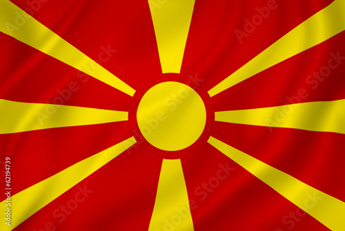Board z aluminiowym obramowaniem Flaga Macedonii