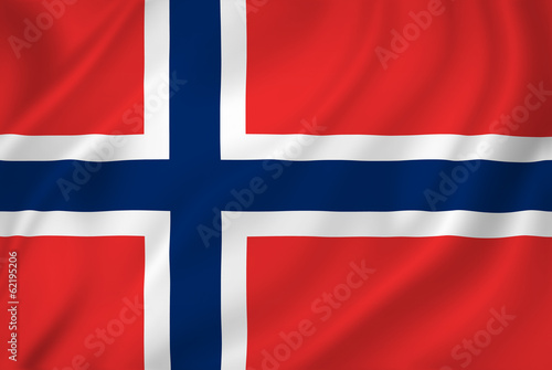 Board z aluminiowym obramowaniem Flaga Norwegii