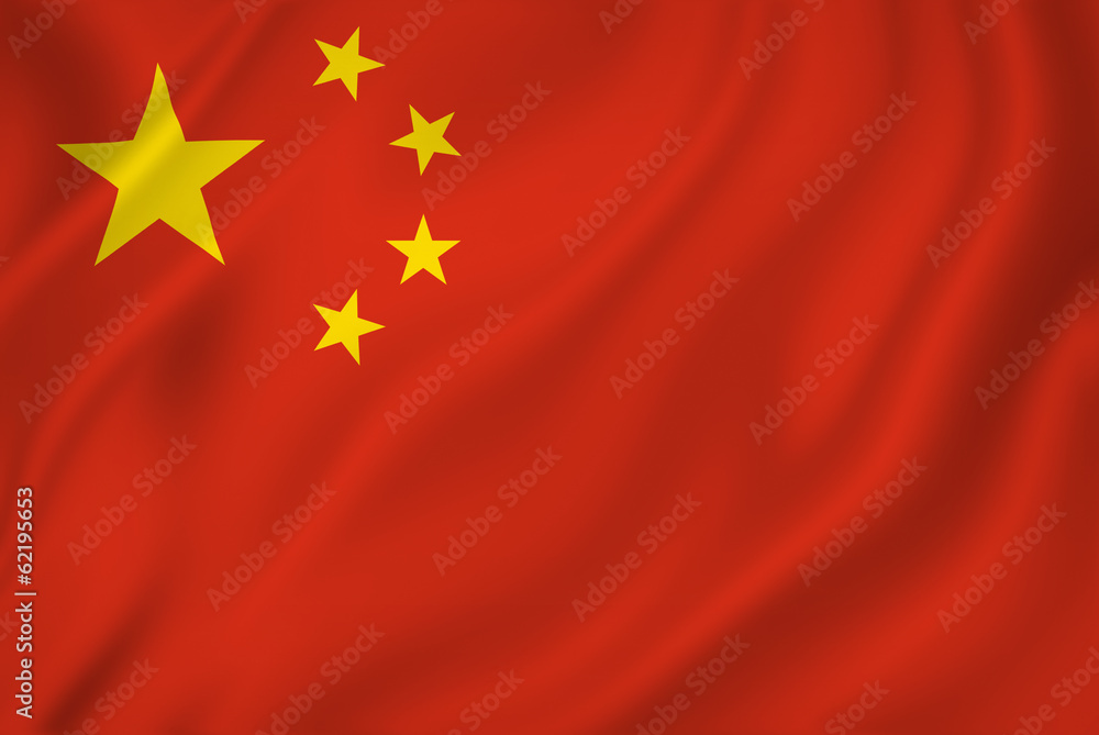 Chinese flag - obrazy, fototapety, plakaty 